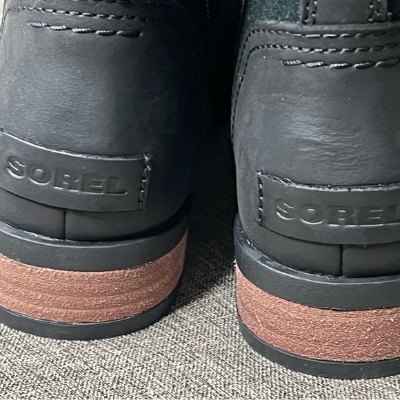 SOREL Emelie Short Lace Ankle Boots Waterproof Black Size 7 US - Picture 8 of 15